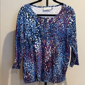 Rebecca Malone Multicolor Abstract Blouse